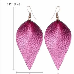 Handmade leather earrings